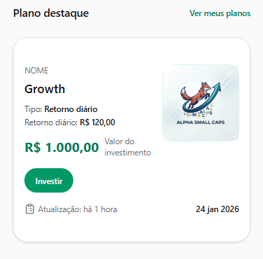 Planos e rendimentos